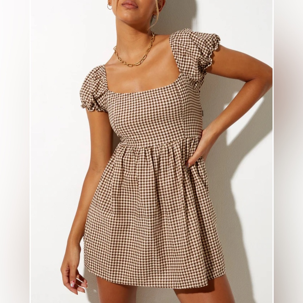 Saunder Skater Dress in Mini Gingham